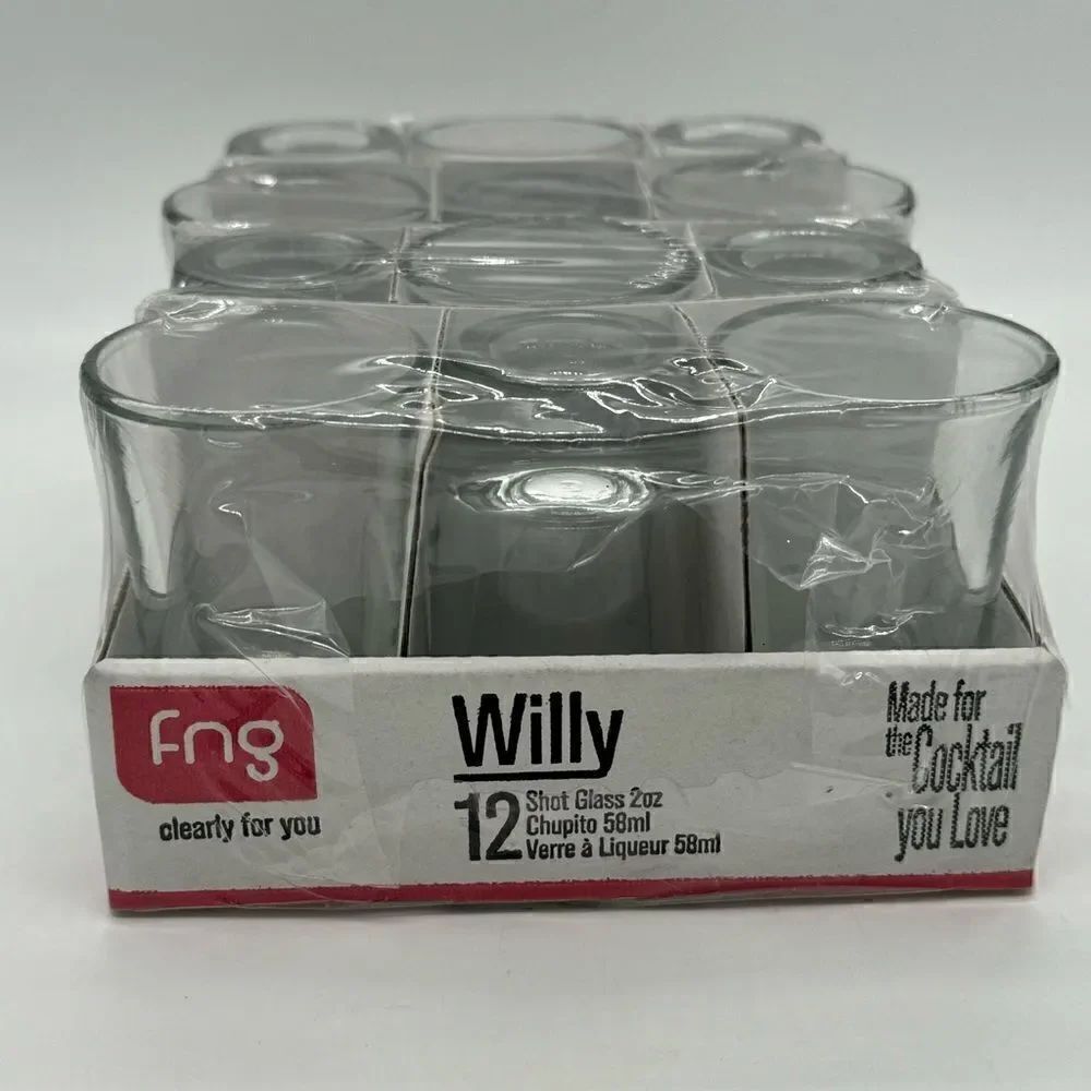 Willy New Case 12 2 oz Shot Glasses